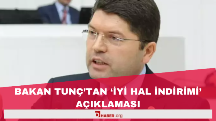 Adalet Bakanı Yılmaz Tunç, AK Parti Genel Merkezi'nde yaptığı açıklamada, kamuoyunda eleştirilere yol açan 'iyi hal indirimi' konusunun yeniden değerlendirilmesi gerektiğini vurguladı