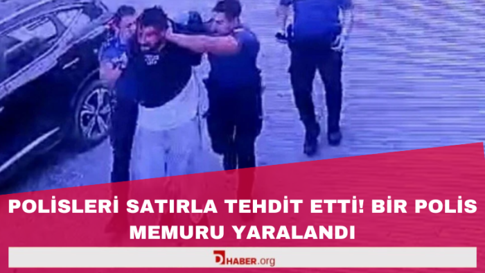 İzmir'de Polis Memuru Satırlı Tehditle Karşılaştı